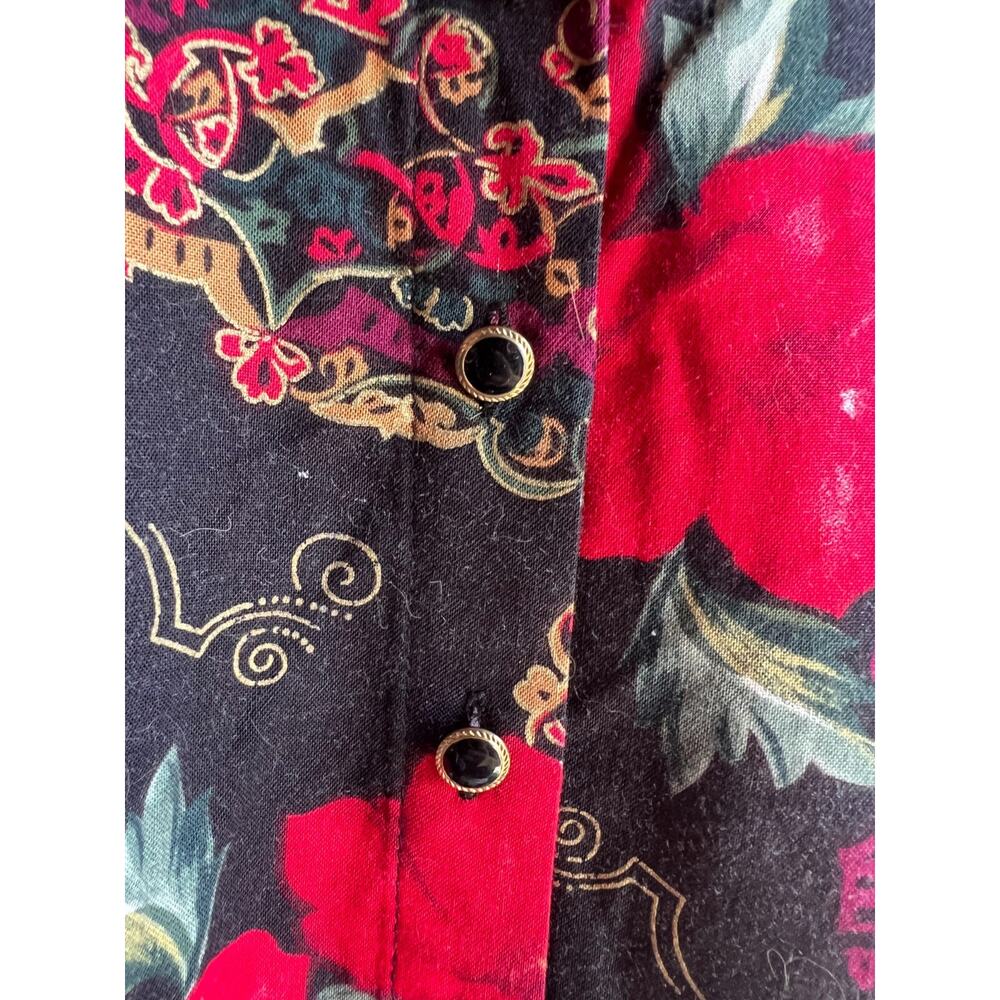 Katy D. Kathryn Deene Women's Vintage 80s Blouse Hawaiian Long Sleeve Size 18/20 - Picture 3 of 5